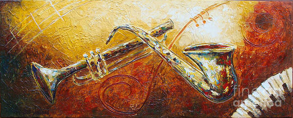 Music Art Print featuring the painting All That Jazz by Phyllis Howard