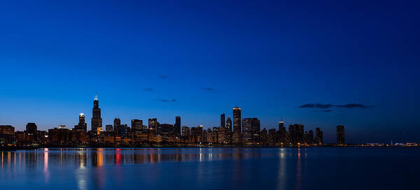 Chicago Art Print featuring the photograph Chicago Night by Steve Gadomski