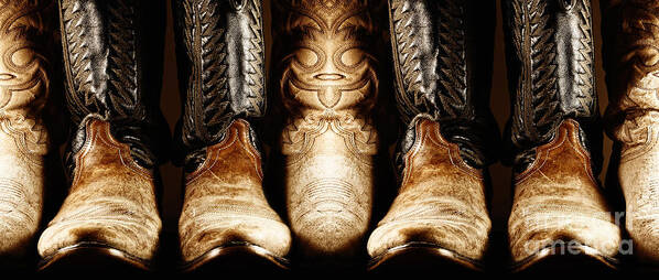 Cowboy Art Print featuring the photograph Cowboy Boots Composite by Lincoln Rogers