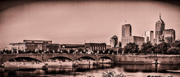 Indiana Art Print featuring the photograph Downtown Indianapolis by Ron Pate