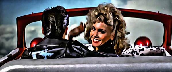 Grease Art Print featuring the painting Grease by Florian Rodarte