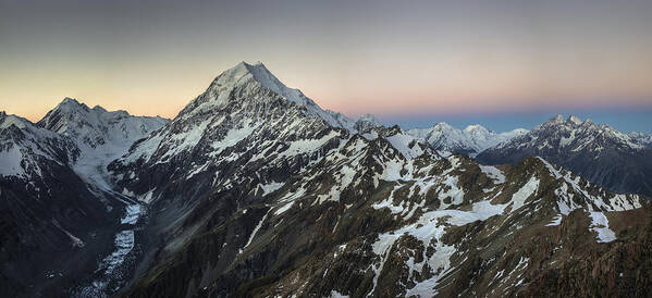 Feb0514 Art Print featuring the photograph La Perouse Mount Cook And Malte Brun by Colin Monteath