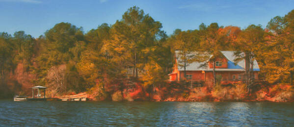 Farm Art Print featuring the photograph Lake House by Brenda Bryant