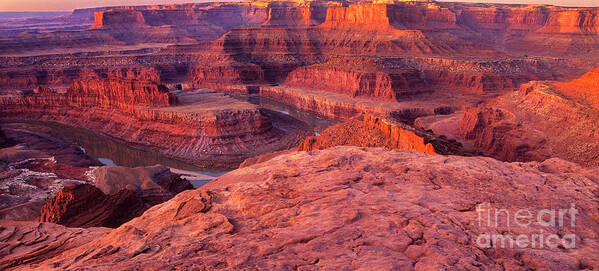 Dead Horse Point Art Print featuring the photograph Panorama Sunrise at Dead Horse Point Utah by Dave Welling