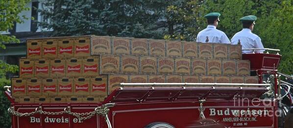 Budweiser Truck Art Print featuring the photograph Party Time by Tracy Rice Frame Of Mind