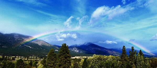 Rainbow Photograph Art Print featuring the photograph Rainbow over Hamilton Montana by Joseph J Stevens