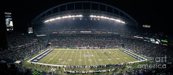 Seattle Art Print featuring the photograph Seattle Seahawks NFC Championship Game by Nathan Brend