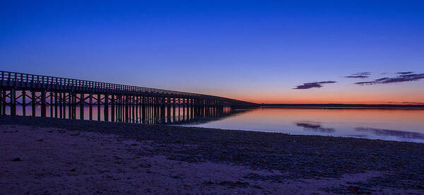 Beach Art Print featuring the photograph Sunrise Pier by Donna Doherty