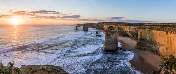Panoramic Art Print featuring the photograph The Twelve Apostles by Pfe