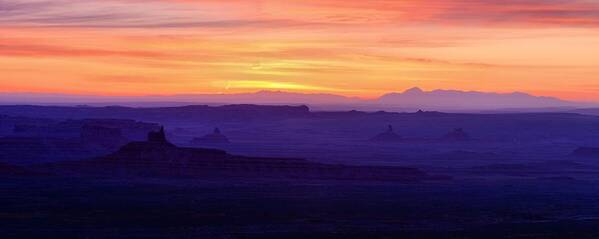 Valley Of The Gods Art Print featuring the photograph Valley of the Gods Sunrise Utah Four Corners Monument valley by Silvio Ligutti