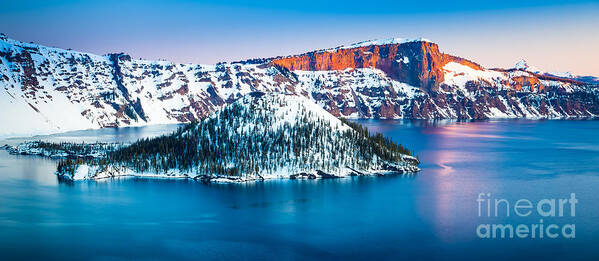 America Art Print featuring the photograph Winter Morning at Crater Lake by Inge Johnsson