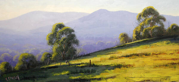 Australian Art Print featuring the painting Australian Landscape by Graham Gercken