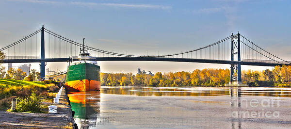 Toledo Ohio Art Print featuring the photograph Hi-Level Bridge by Jack Schultz