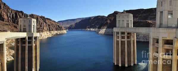 Lake Meade Art Print featuring the photograph Hoover Dam Panorama by Dejan Jovanovic