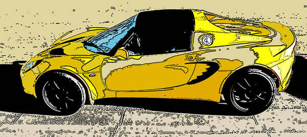 Lotus Elise Side Study Art Print featuring the photograph Lotus Elise side study by Samuel Sheats