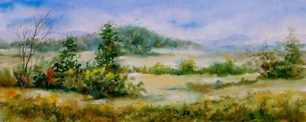Valley Art Print featuring the painting Valley View by Virginia Potter