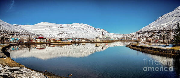 Seysdisfjordur Art Print featuring the photograph Seydisfjordur, East Iceland #1 by Colin and Linda McKie