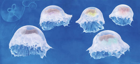 Under The Sea Art Print featuring the photograph The Jellyfish Nursery #1 by Anne Geddes