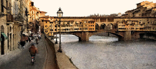 Italy Art Print featuring the photograph Along the Arno by Joe Bonita