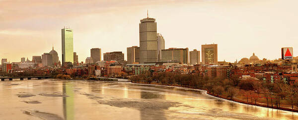 Boston Art Print featuring the photograph Boston Skyline on a December Morning by Mitchell R Grosky