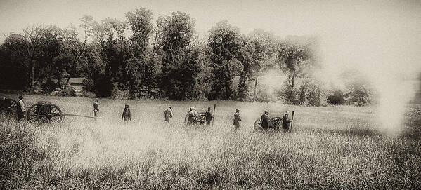 Cannon Art Print featuring the photograph Cannon Fire at Gettysburg by Bill Cannon