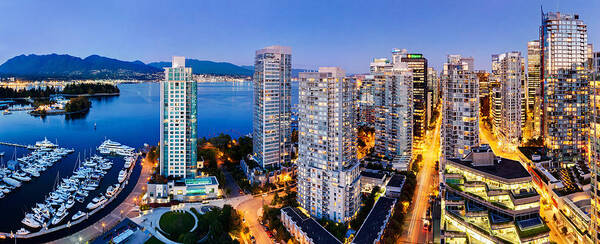 Coal Harbour Art Print featuring the photograph Coal Harbour in Vancouver by Alexis Birkill