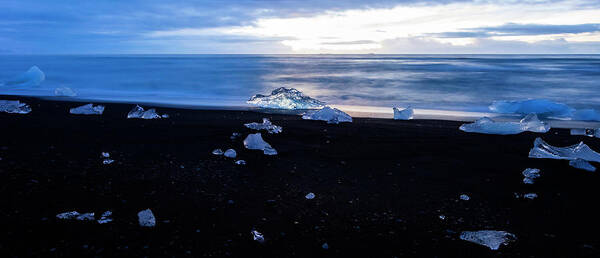 Ice Art Print featuring the photograph Crystal Beach Iceland by Brad Scott