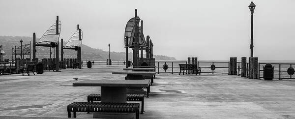 Pier Art Print featuring the photograph Empty Pier by Michael Hope