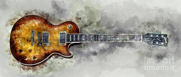 Les Paul Painting Art Print featuring the photograph Gibson Les Paul by Jon Neidert