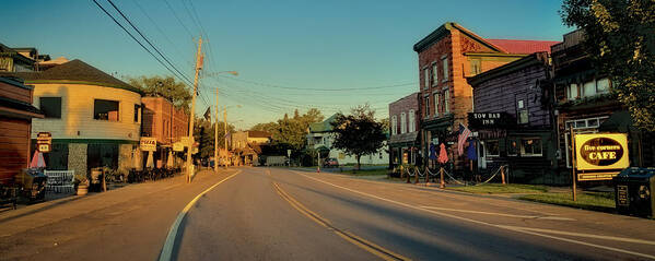 Main Street - Old Forge New York Art Print featuring the photograph Main Street - Old Forge New York by David Patterson