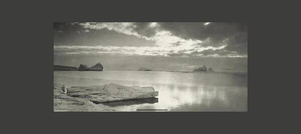 Ponting (herbert George) Midnight In The Antarctic Summer [1910] Art Print featuring the painting Midnight by Herbert George