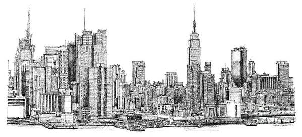 sketch new york city drawing - Clip Art Library