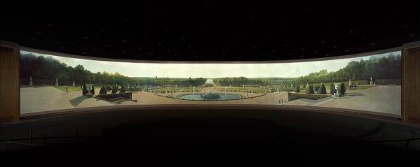 Panoramic View Of The Palace And Gardens Of Versailles Art Print featuring the painting Panoramic View of the Palace and Gardens of Versailles by MotionAge Designs