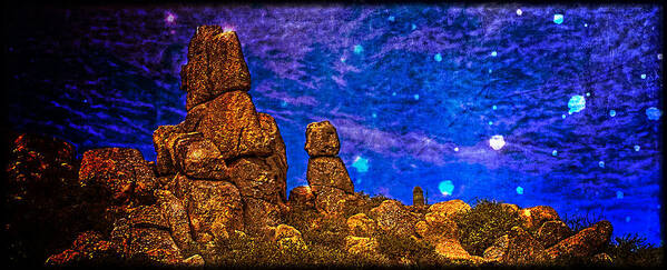 Pictorial Art Print featuring the photograph Sentinel Rocks by Roger Passman