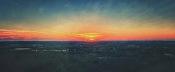 Silhouette Art Print featuring the photograph Sunset at Lapham Peak #3 - Wisconsin by Jennifer Rondinelli Reilly - Fine Art Photography