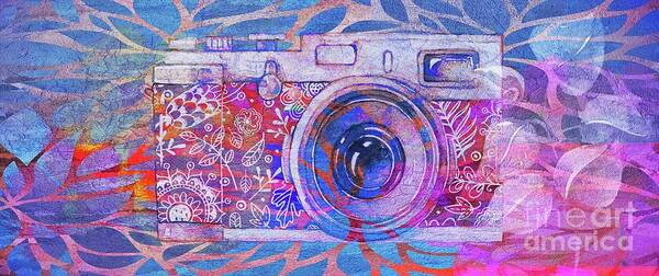 Camera Art Print featuring the digital art The Camera - 02c3t by Variance Collections