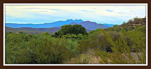 Mountains Art Print featuring the photograph The Four Peaks Panorama by Barbara Zahno