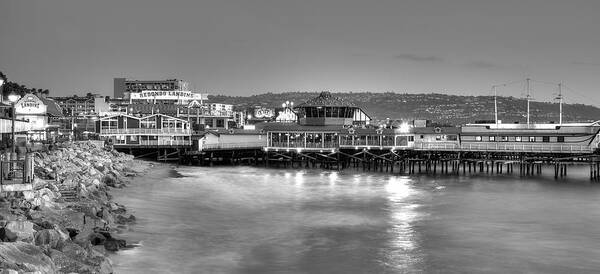 Pier Art Print featuring the photograph The Night Time Pier by Richard J Cassato