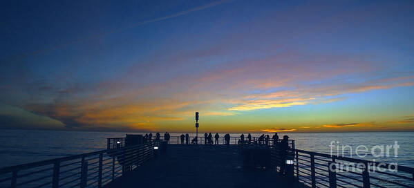 Sea Art Print featuring the photograph Treasure Coast Florida Sunrise Seascape Pier B6 by Ricardos Creations