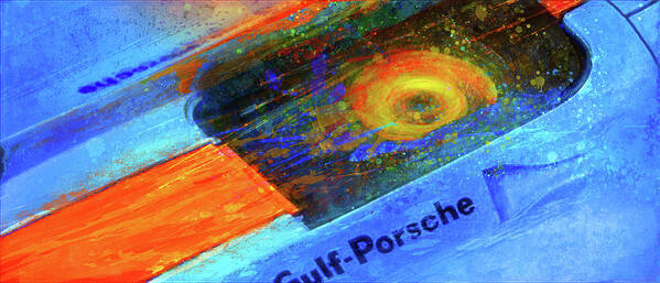 Porsche Art Print featuring the digital art 88mph by Alan Greene