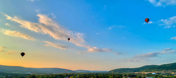 New York Art Print featuring the photograph Binghamton Spiedie Festival Air Ballon Launch by Anthony Giammarino