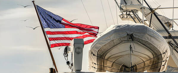 Boat Art Print featuring the photograph Flags 4 by Bill Chizek