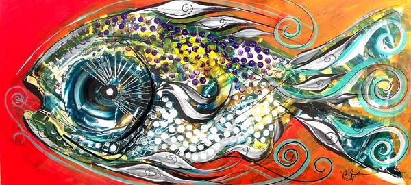 Fish Art Print featuring the painting Mediterranean Fish by J Vincent Scarpace