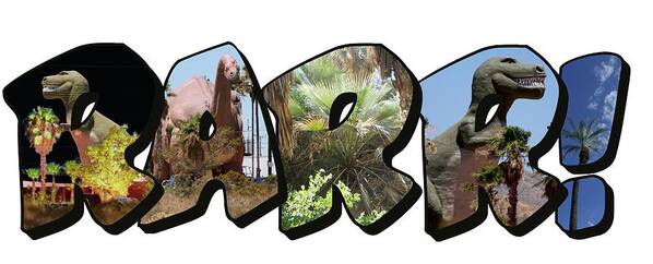 Large Letter Art Print featuring the photograph RARR Big Letter Dinosaurs by Colleen Cornelius