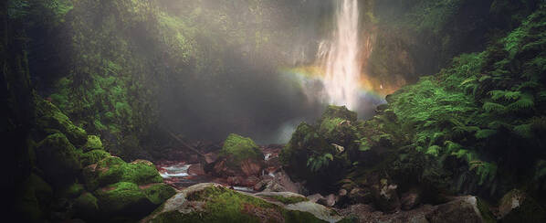 Haze Art Print featuring the photograph Seribu Waterfalls by Rudi Gunawan