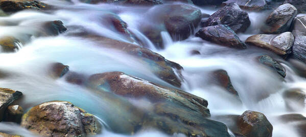 Scenics Art Print featuring the photograph Stream Among Rocks by Martial Colomb