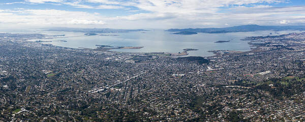 Landscapeaerial Art Print featuring the photograph The San Francisco Bay Area by Ethan Daniels