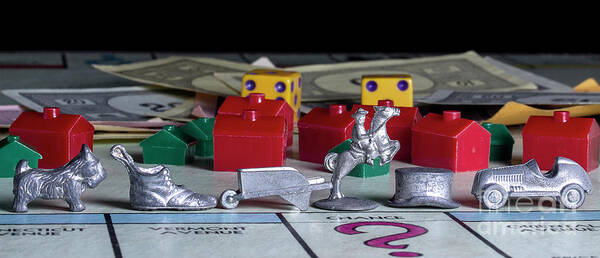 Monopoly Game Art Print featuring the photograph Vintage Monopoly 4 by Mike Eingle