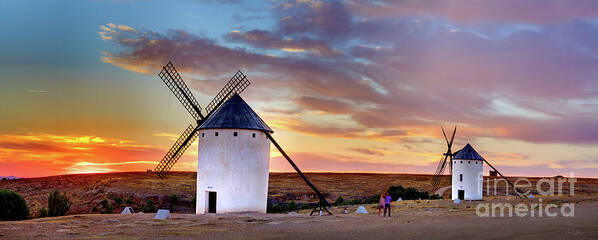 Windmills Art Print featuring the photograph Windmills of La Mancha by Juan Carlos Ballesteros