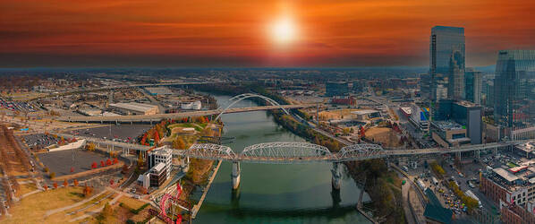 Tennessee Art Print featuring the photograph A Sunset Over the Cumberland River by Marcus Jones